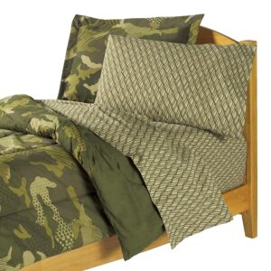 Dream Factory Boys Army Green Desert Camo Comforter Set, Multi, Twin