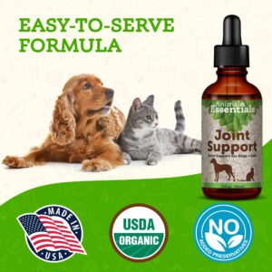 Animal Essentials Joint Support for Dogs & Cats - Joint Supplement, Liquid Joint Formula, Liquid Glucomasine, Organic Human Grade Herbs - 1 Fl Oz