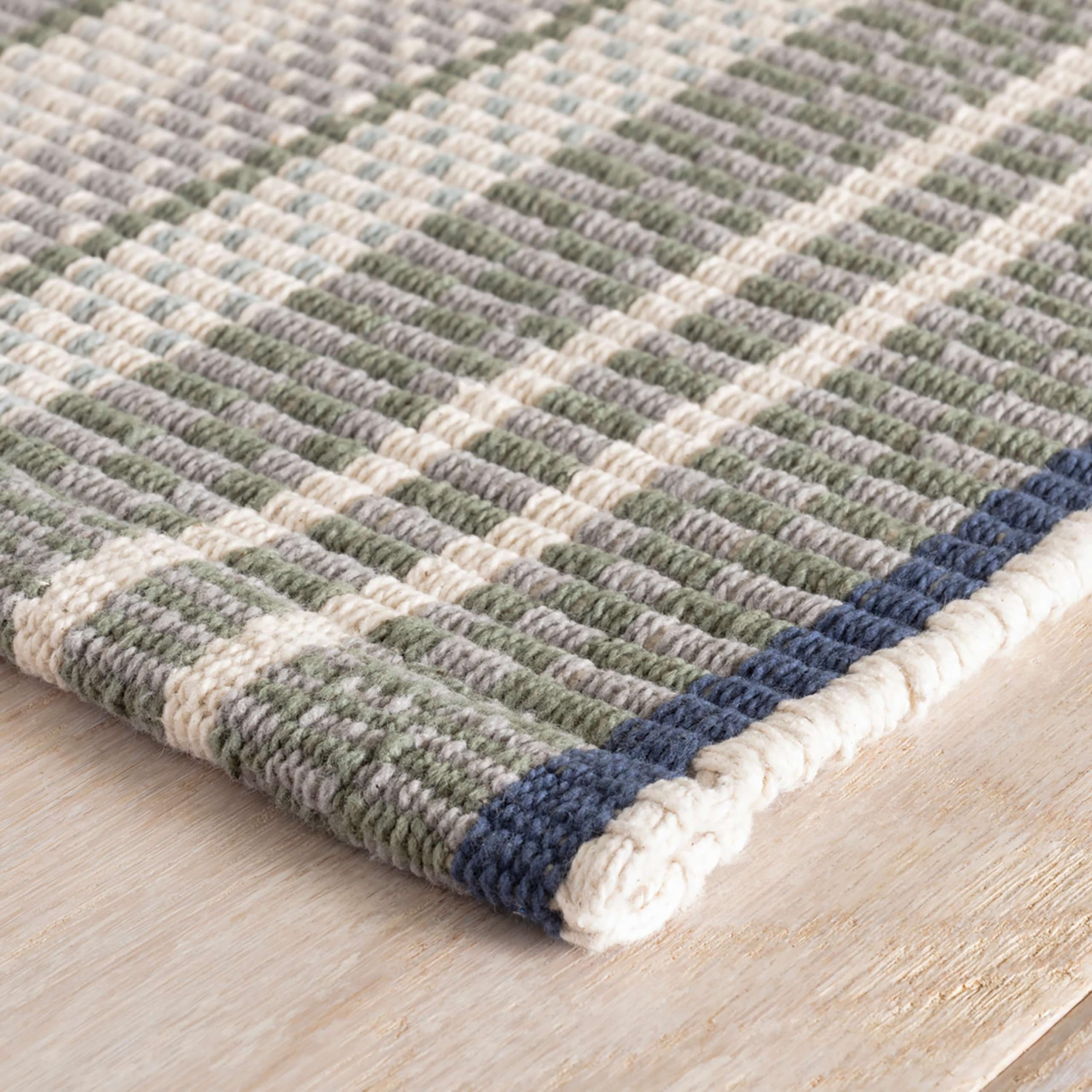 Dash and Albert Swedish Stripe Cotton Area Rug - 2' x 3' Blue - Striped Handwoven Accent Rug - Durable, Lightweight, High Traffic Areas - Hallways, Bedrooms, Stairs