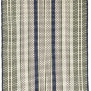 Dash and Albert Swedish Stripe Cotton Area Rug - 2' x 3' Blue - Striped Handwoven Accent Rug - Durable, Lightweight, High Traffic Areas - Hallways, Bedrooms, Stairs