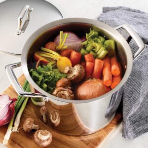 Tramontina Covered Stock Pot Stainless Steel Induction-Ready 8 Quart, 80101/011DS