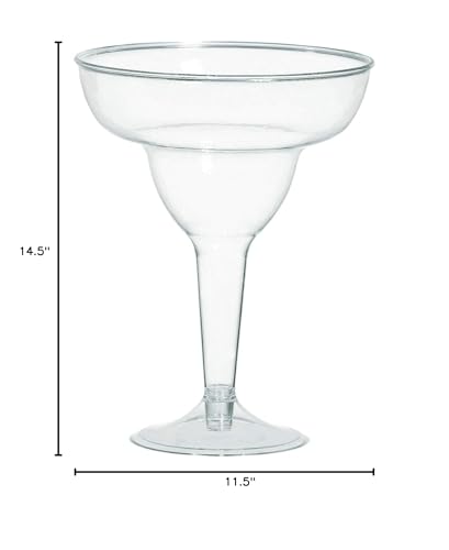 Amscan Clear Classic Margarita Glasses - 11 oz. (Set of 20) - For Parties & Events