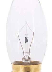 Satco S3231 120V Medium Base 25-Watt B11 Light Bulb, Clear, 1 x 1 x 3.9 Inch