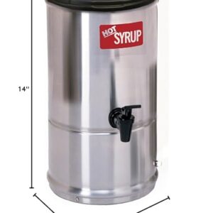 Wilbur Curtis Syrup Warmer 1.0 Gallon Syrup Container - Stainless Steel and Temperature Controls - SW-1 (Each)