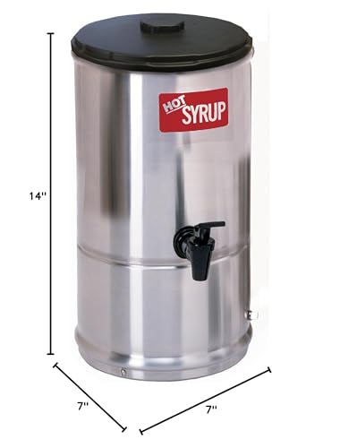 Wilbur Curtis Syrup Warmer 1.0 Gallon Syrup Container - Stainless Steel and Temperature Controls - SW-1 (Each)