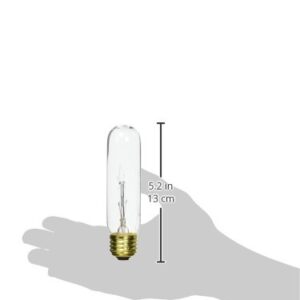 Bulbrite Incandescent T10 Medium Screw Base (E26) Light Bulb, 1 Count (Pack of 1), Clear