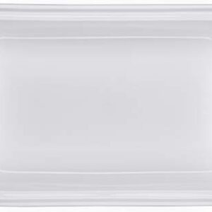 Le Creuset Stoneware Heritage Covered Rectangular Casserole, 4 qt. (12" x 9"), White