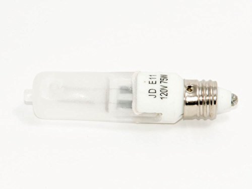 Bulbrite Halogen T4 Q75FR/MC 120-Volt Halogen JD Type Mini-Candelabra E11 Bulb, Frosted, 75-Watt