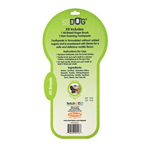 EZDOG by Triple Pet Dental Care Kit Contains Patented Finger Brush and All-Natural Vanilla Toothpaste | Best Dental Care For Dogs For Fresh Breath | Dogs Love the Taste, All Dogs