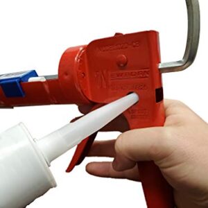 Newborn 102D Drip-Free Smooth Hex Rod Cradle Caulking Gun, 1/10 Gallon Cartridge, 10:1 Thrust Ratio