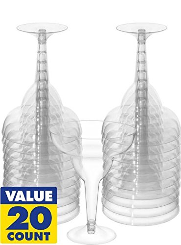 Amscan Clear Classic Margarita Glasses - 11 oz. (Set of 20) - For Parties & Events