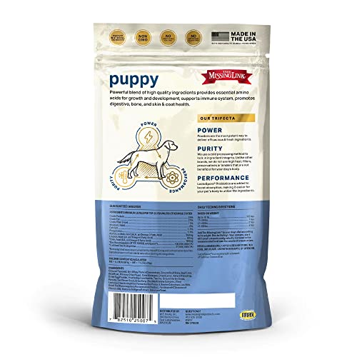 The Missing Link Puppy 8oz Supplement – Superfood Powder Promotes Growth & Development, Supports Immunity, Digestion, Bones, Skin & Coat of Dog