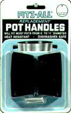 Fitz-all 782 Tops Pot Short Handle 11" Dia. Bakelite Plastic,Black, Original Version