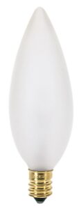 satco s3285 120v candelabra base 25-watt b9.5 light bulb, frosted, 1 x 1 x 3.5 inch