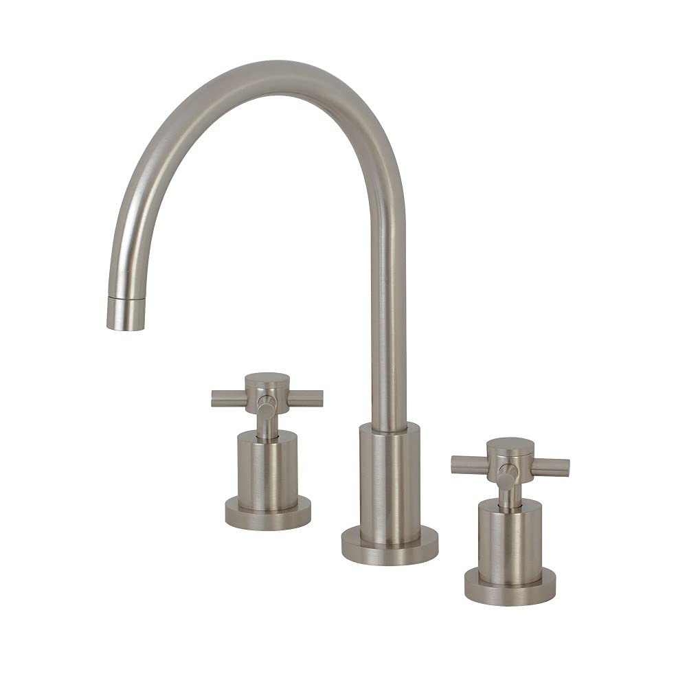 Kingston Brass KS8728DXLS Concord Widespread Kitchen Faucet Less Sprayer, Brushed Nickel