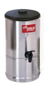 wilbur curtis syrup warmer 1.0 gallon syrup container - stainless steel and temperature controls - sw-1 (each)