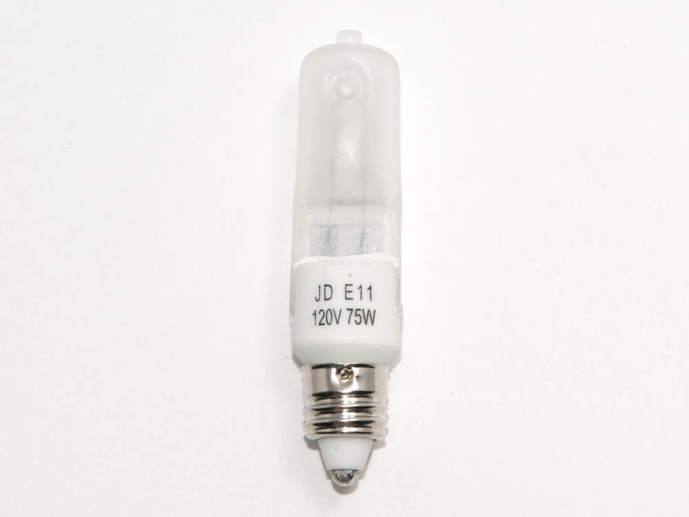 Bulbrite Halogen T4 Q75FR/MC 120-Volt Halogen JD Type Mini-Candelabra E11 Bulb, Frosted, 75-Watt