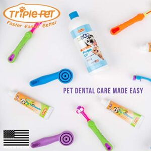 EZDOG by Triple Pet Dental Care Kit Contains Patented Finger Brush and All-Natural Vanilla Toothpaste | Best Dental Care For Dogs For Fresh Breath | Dogs Love the Taste, All Dogs