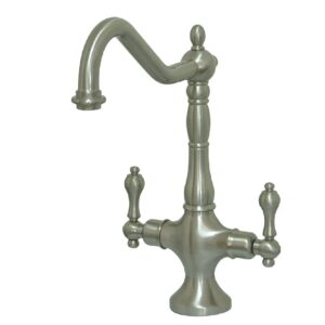 Kingston Brass KS1778ALLS Heritage Kitchen Faucet, 8 1/4", Brushed Nickel