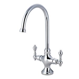 kingston brass ks1761alls vintage kitchen faucet without sprayer, polished chrome