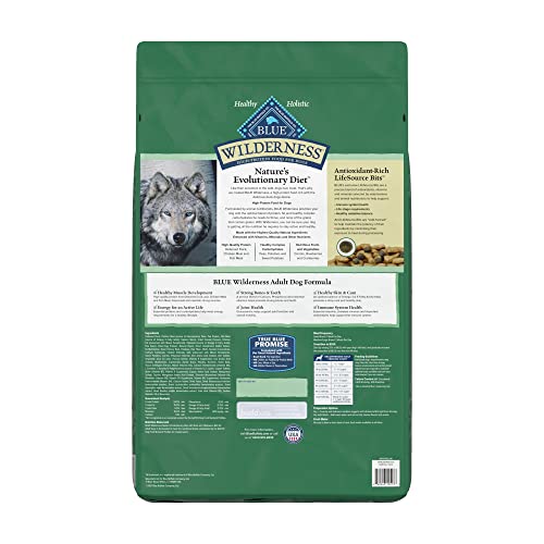 Blue Buffalo Wilderness High Protein, Natural Adult Dry Dog Food, Duck 24-lb