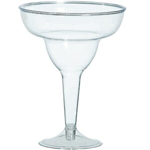 Amscan Clear Classic Margarita Glasses - 11 oz. (Set of 20) - For Parties & Events