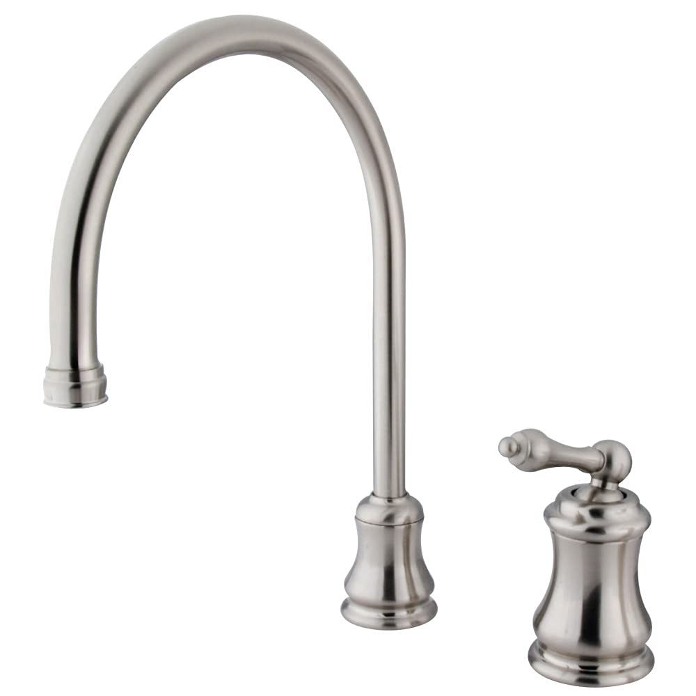 Kingston Brass KS3818ALLS Widespread Kitchen Faucet without Sprayer, 9", Brushed Nickel