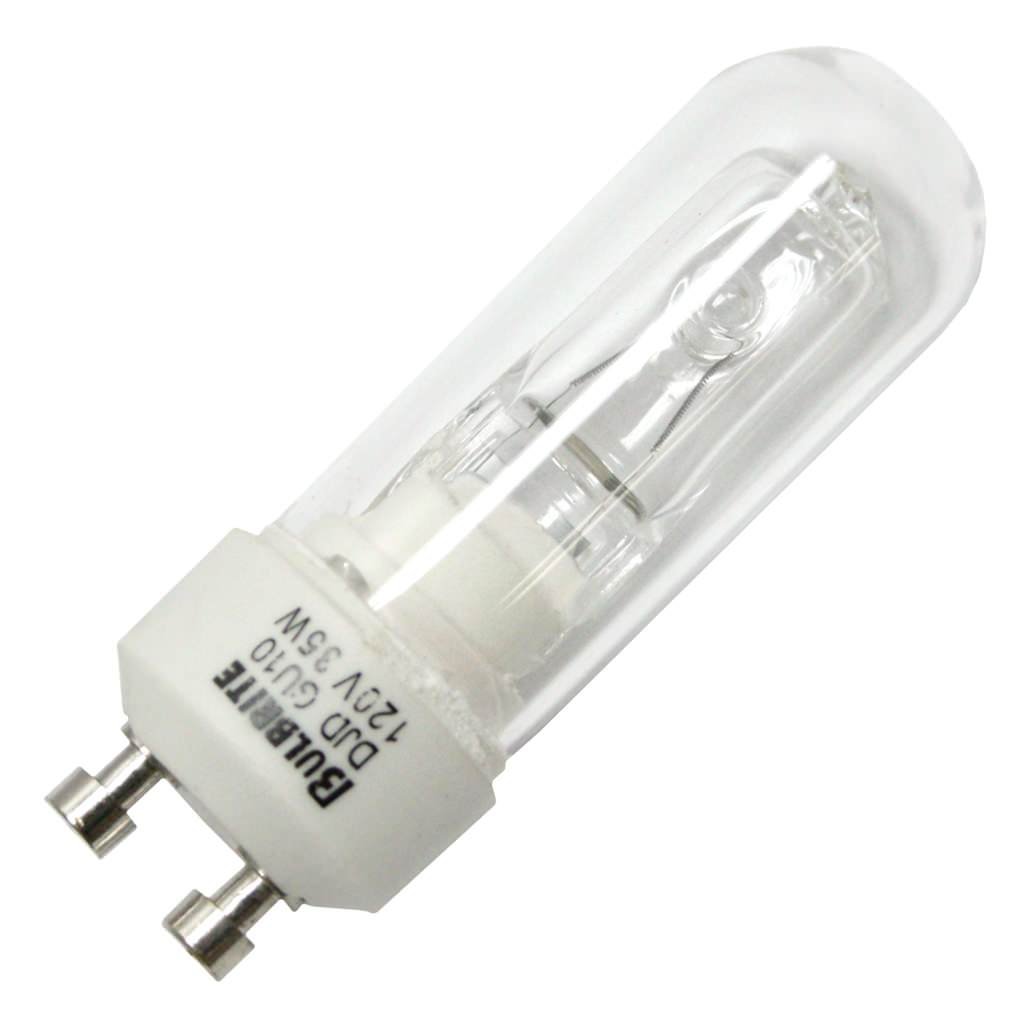 Bulbrite Q35CL/GU10 120-Volt Halogen DJD Type Tubular Bulb, GU10 Base, 35-Watt