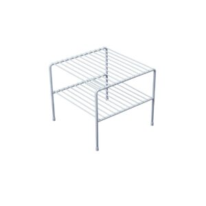 organized living double shelf - white