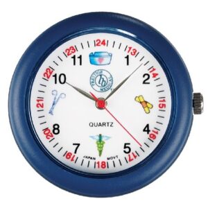 Prestige Medical Analog Stethoscope Watch with Medical Symbols, Blue