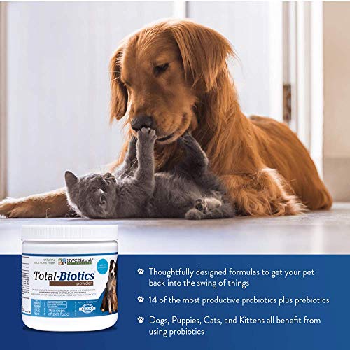 Total-Biotics Advanced Probiotic Powder for Dogs and Cats, With Pre-Biotics, Dog and Cat Probiotics, Immune and Digestive Support. 2.22-ounce Jar by NWC Naturals (14615)