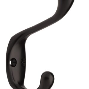 Liberty B42302Q-FB-C5 3-Inch Heavy Duty Coat and Hat Hook, Flat Black, 1 Count (Pack of 1)