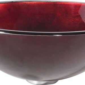 Irruption Red Glass Vessel Bathroom Sink with PU-MR Chrome