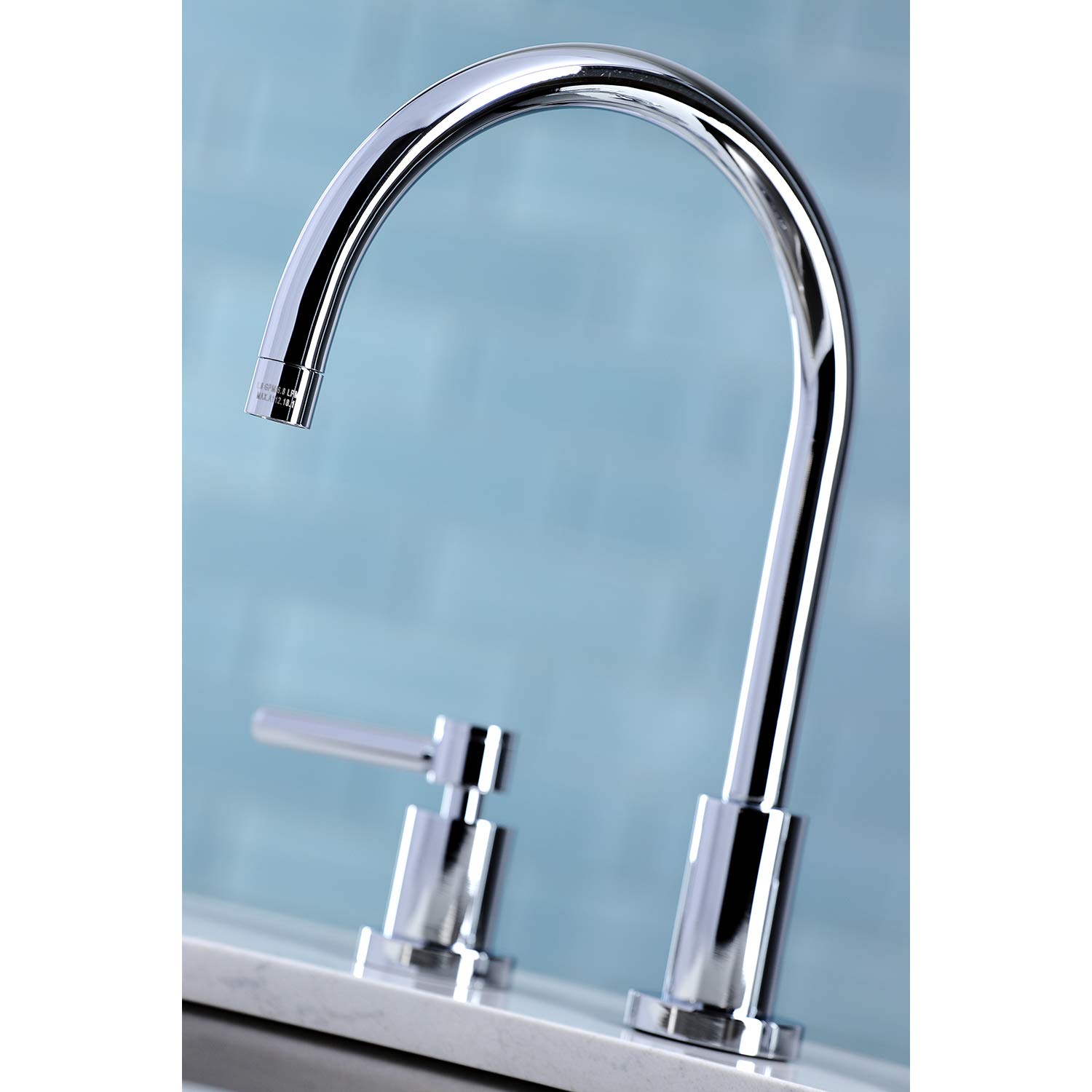 Kingston Brass KS8721DL Concord Widespread Kitchen Faucet, 8", Polished Chrome