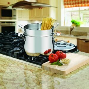 Cuisinart Contour Stainless 6-Quart, 3-Piece Pasta Pot with Cover