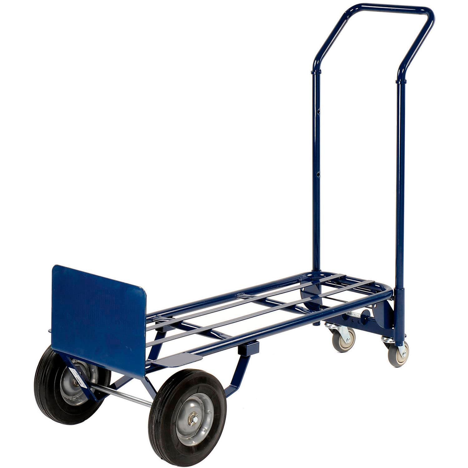 Global Industrial Steel 2-in-1 Convertible Hand Truck with Semi-Pneumatic Wheels