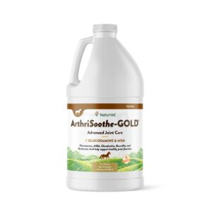 naturvet arthrisoothe-gold advanced equine glucosamine joint supplement formula for horses, liquid, made in the usa with globally source ingredients 1 gallon