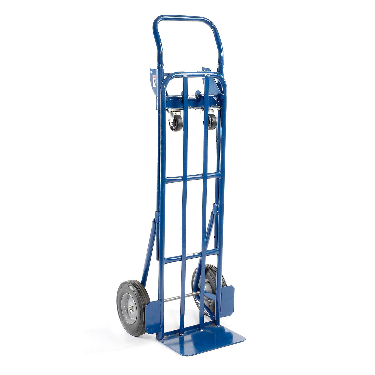 Global Industrial Steel 2-in-1 Convertible Hand Truck with Semi-Pneumatic Wheels