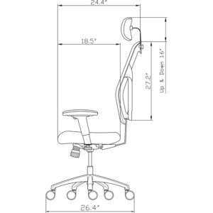 Lorell High Back Executive Chair