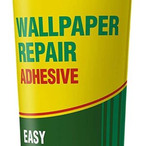 Solvite Wallpaper Repair Adhesive, Wallpaper Paste for Fixing Tears, Seams & Edges, Extra-Strong Glue for Seam Repair, Easy-Spread Wallpaper Glue, 1x56g