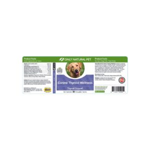 Only Natural Pet Canine Thyroid Wellness Supplment for Dogs - 90 Chewable Tablets