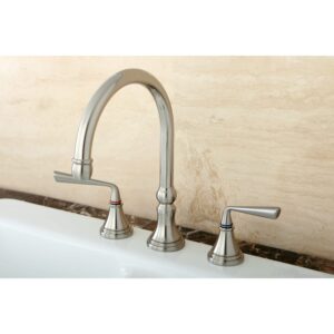 Kingston Brass KS2792ZLLS Widespread Kitchen Faucet, Polished Brass