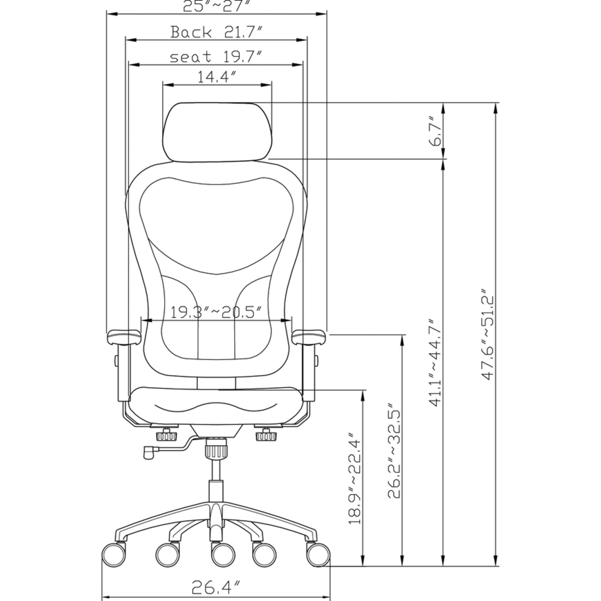 Lorell High Back Executive Chair