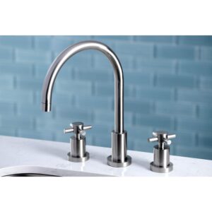 Kingston Brass KS8728DXLS Concord Widespread Kitchen Faucet Less Sprayer, Brushed Nickel