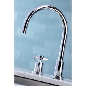 Kingston Brass KS8721DX Concord Widespread Kitchen Faucet, 8" Spout Reach, Polished Chrome