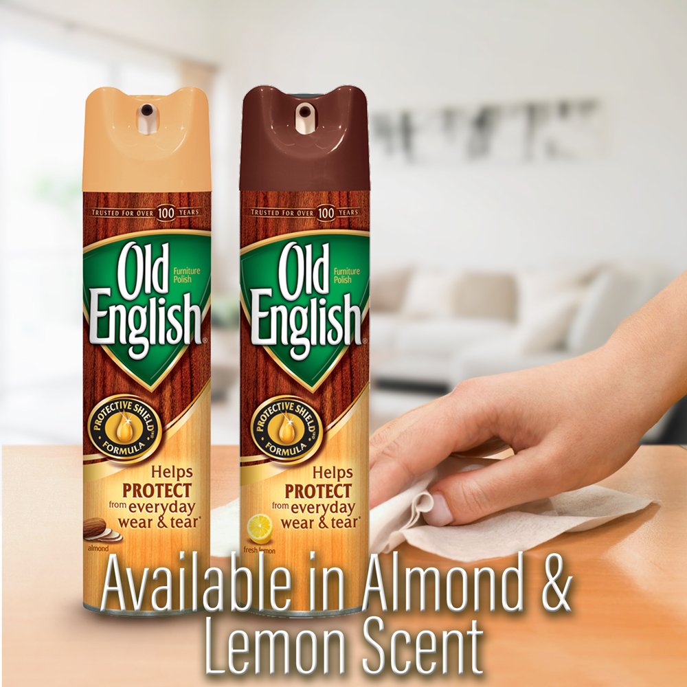 Old English Furniture Polish Spray 12.5oz (Fresh Lemon) (Packaging May vary)