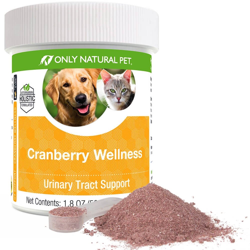 Only Natural Pet Cranberry Wellness Antioxidant Powder for Dogs and Cats - Nutritional Berry Powder Supplement for Urinary Tract Health with Vitamin C - 110 Servings