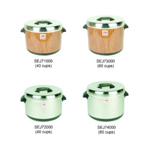 Thunder Group SEJ74000 60-Cup Stainless Steel Insulated Sushi Pot