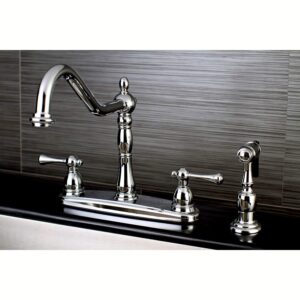 Kingston Brass KB7751BLBS English Vintage 8" Centerset Kitchen Faucet, 8-5/8" Spout Reach, Polished Chrome