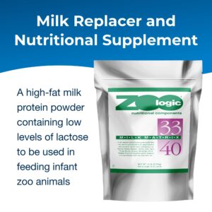 Pet-Ag Zoologic Milk Matrix 33/40 - 5 lb - Milk Protein Powder for Wild & Exotic Non-Domestic Animals